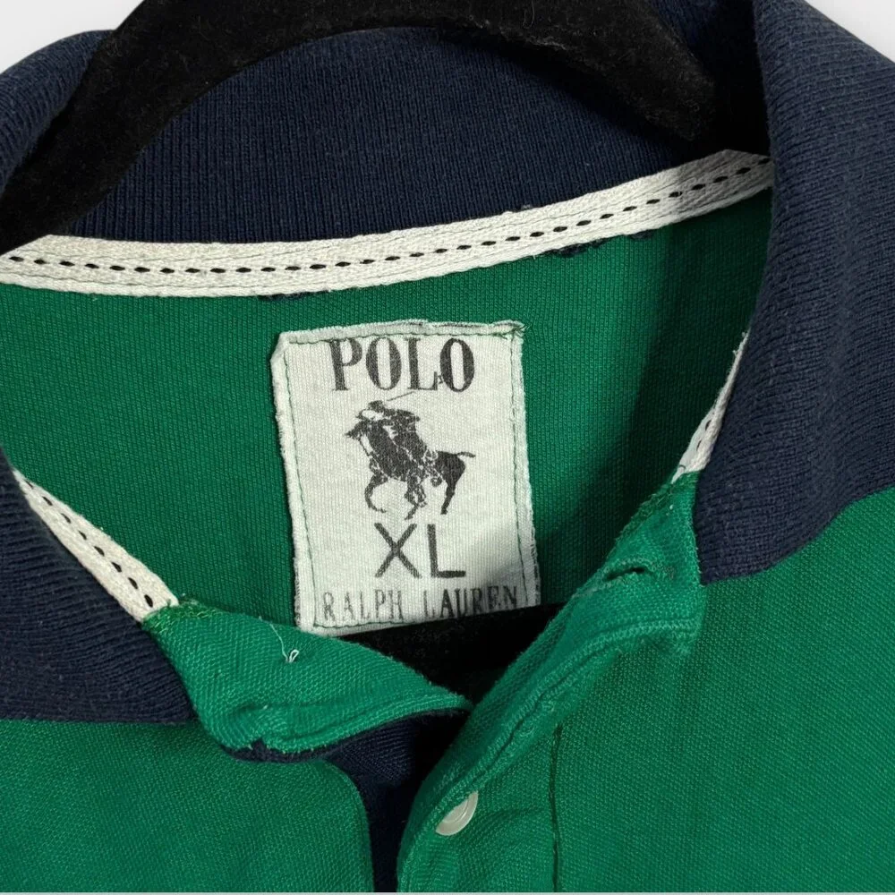 Polo Ralph Lauren Polo Shirt Embroidered Big Pony XL Stripe Luxe Golf Preppy